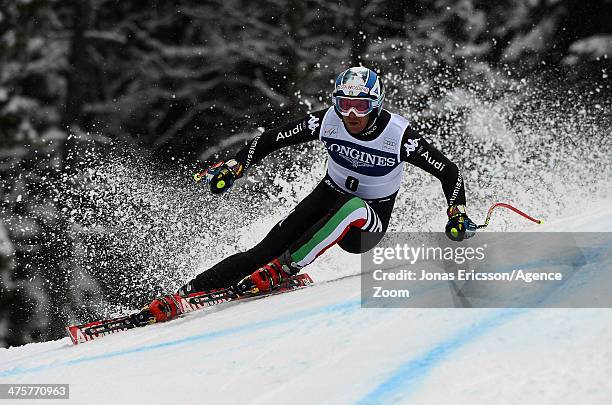 Werner Heel of Italy competes during the Audi FIS Alpine Ski World Cup Men's Downhill on March 01, 2014 in Kvitfjell, Norway.