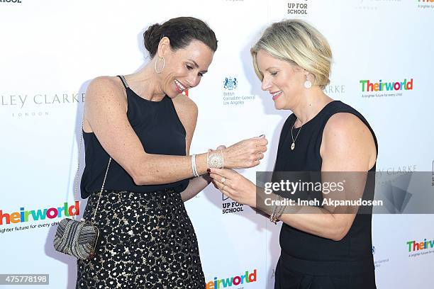 Actress Minnie Driver and jewelry designer Astley Clarke attend the British Consul General hosted Theirworld collaboration with Astley Clarke summer...