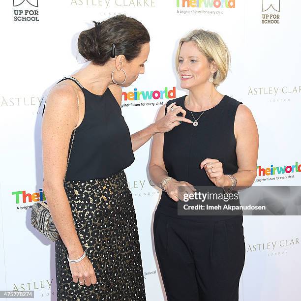 Actress Minnie Driver and jewelry designer Astley Clarke attend the British Consul General hosted Theirworld collaboration with Astley Clarke summer...