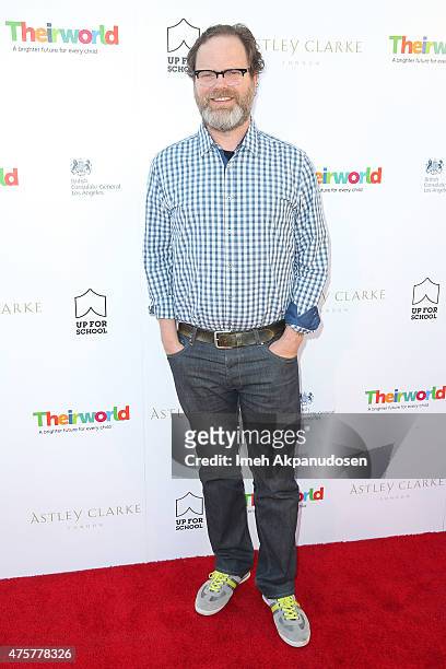 Actor Rainn Wilson attends the British Consul General hosted Theirworld collaboration with Astley Clarke summer reception at The British Residence on...
