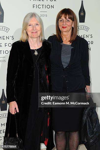 Helen Dunmore and guest arrive to celebrate the 2015 Baileys Women's Prize for Fiction at London's Royal Festival Hall on Wednesday 3 June 2015 in...