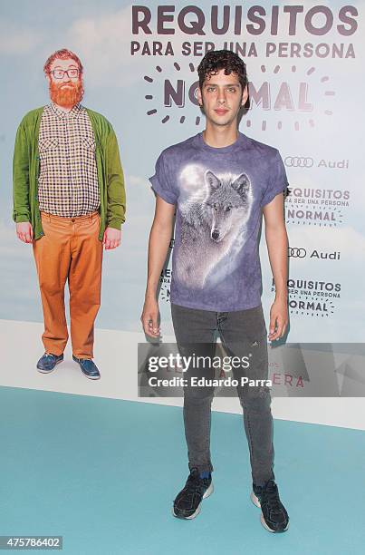 Actor Eduardo Casanova attends 'Requisitos para ser una persona normal' premiere at Palafox cinema on June 3, 2015 in Madrid, Spain.