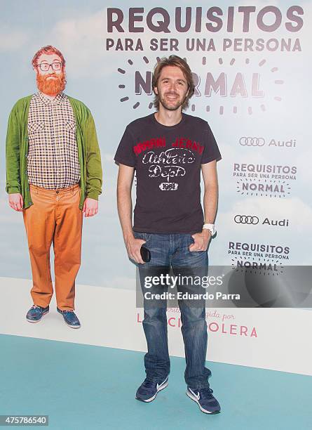 Manuel Velasco attends 'Requisitos para ser una persona normal' premiere at Palafox cinema on June 3, 2015 in Madrid, Spain.