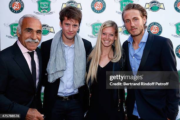 Mansour Bahrami,Lucas Pouille, his fiancee Clmence Trand-ber Dela Fougre et guest attend the Trophee des Legendes Dinner at Le Fouquet's, champs...