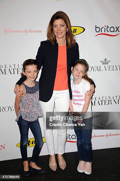 Riley Norah Tracy, Norah O'Donnell and Grace Tracy attend 2015 Baby Buggy Bedtime Bash at Victorian Gardens at Wollman Rink Central Park on June 3,...