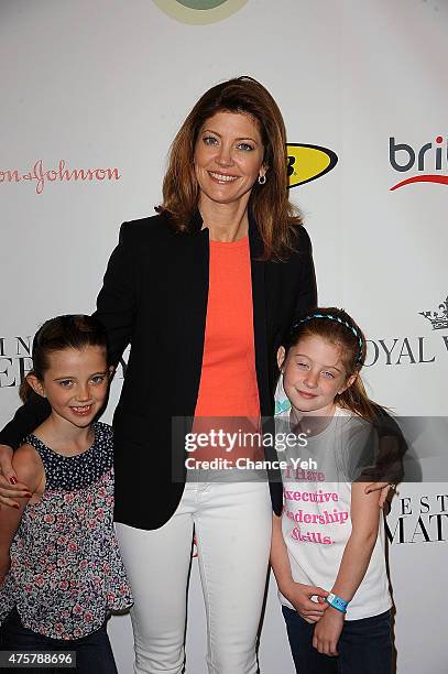 Riley Norah Tracy, Norah O'Donnell and Grace Tracy attend 2015 Baby Buggy Bedtime Bash at Victorian Gardens at Wollman Rink Central Park on June 3,...