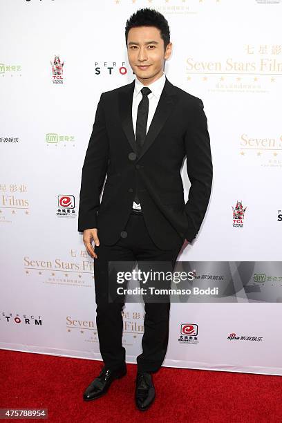 Actor Huang Xiaoming is honored with hand/footprint ceremony during the 88th Birthday Commemoration Of TCL Chinese Theatre IMAX at the TCL Chinese...