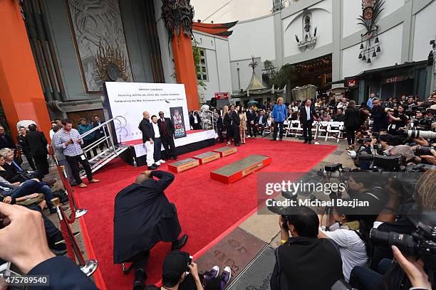 General view as seen at Bruno Wu and Seven Stars Entertainment Sponsor TCL Chinese Theatre Handprints For Director Justin Lin And Chinese Stars Zhao...