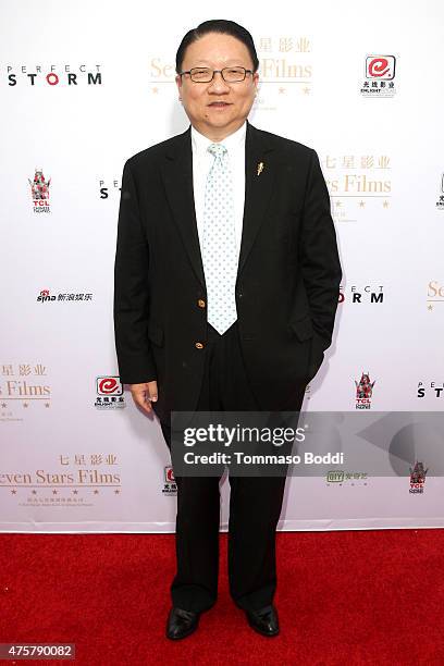 Studio CEO James Su attends the TCL Chinese Theatre IMAX hand/footprint ceremony honoring Justin Lin, Zhao Wei, Huang Xiaoming during the 88th...