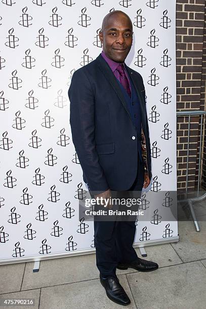 Paterson Joseph attends Amnesty International UK celebrate 10th anniversary of headquaters - Party on June 3, 2015 in London, England.