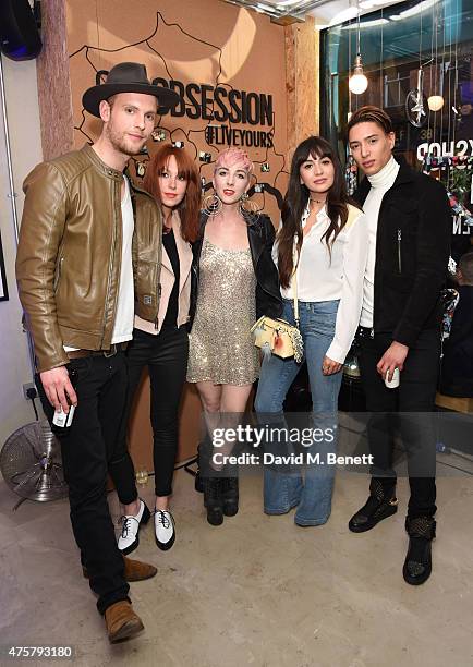 Jack Fox; Laura Welsh; Femme; Zara Martin and Nat Weller attend the launch of OAKLEY IN RESIDENCE: LONDON, a pop-up cycling destination and hangout...