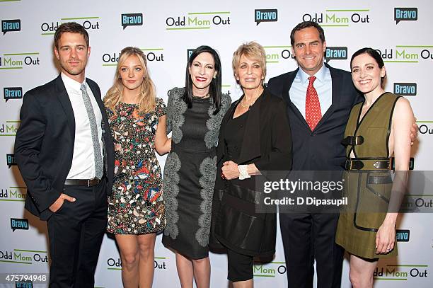 Sean Kleier, Abby Elliott, Jill Kargman, Joanna Cassidy, Andy Buckley, and KK Glick attend Bravo Presents a Special Screening of "Odd Mom Out" at...