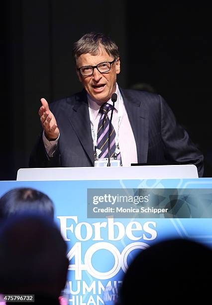 Bill Gates speaks at the Forbes' 2015 Philanthropy Summit Awards Dinner on June 3, 2015 in New York City.