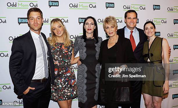 Actors Sean Kleier, Abby Elliott, Jill Kargman, Joanna Cassidy, Andy Buckley and KK Glick attend the Bravo Presents a special screening of "Odd Mom...