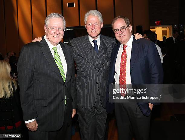 Steve Forbes and Former US President Bill Clinton attend the Forbes' 2015 Philanthropy Summit Awards Dinner on June 3, 2015 in New York City.