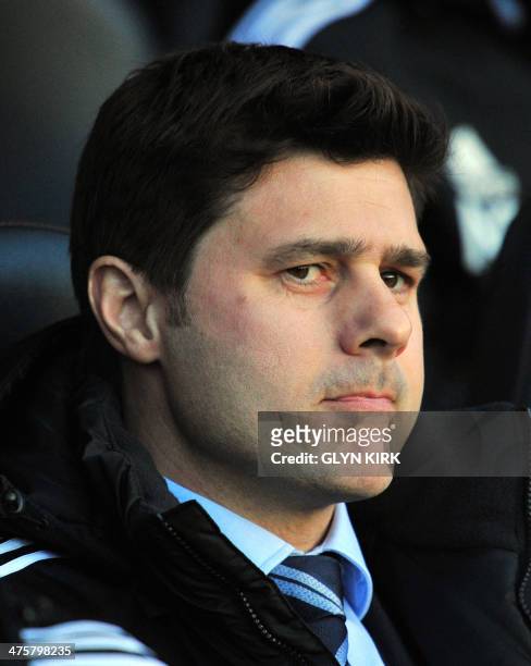 Southampton's Argentinian manager Mauricio Pochettino is pictured before the English Premier League football match between Southampton and Liverpool...