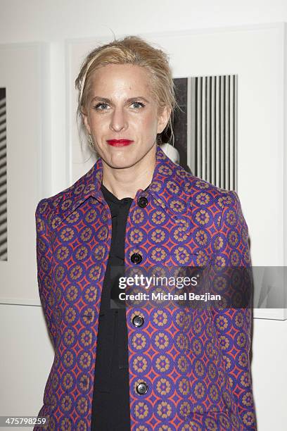Karen Mulligan attends Opening Reception For Robert Mapplethorpe at OHWOW Gallery on February 28, 2014 in Los Angeles, California.