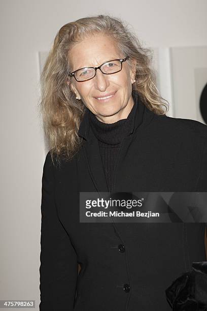 Phtographer Annie Leibovitz Opening Reception For Robert Mapplethorpe at OHWOW Gallery on February 28, 2014 in Los Angeles, California.