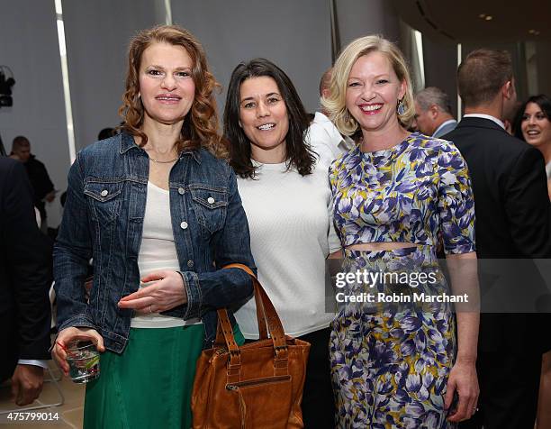 Actress Sandra Bernhard, Sara Switzer and Gretchen Mol attend Up2Us Sports to Celebrate 5 Years Of Change Through Sports on June 3, 2015 in New York...