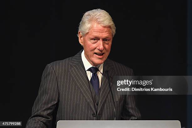 Former President Bill Clinton speaks during the Forbes' 2015 Philanthropy Summit Awards Dinner on June 3, 2015 in New York City.