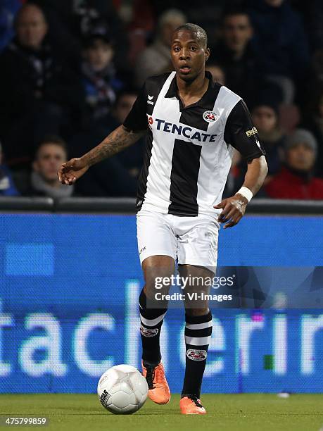 Milano Koenders of Heracles Almelo during the Dutch Eredivisie match between Heracles Almelo and sc Heerenveen at Polman stadium on february 28, 2014...