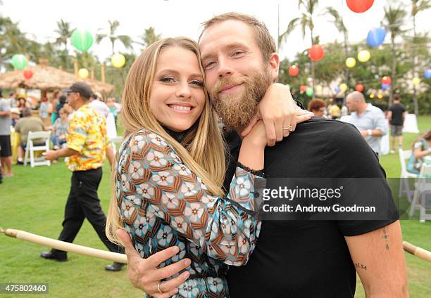 Actress Teresa Palmer and actor/writer Mark Webber attend the Taste of Summer Opening Night Party during the 2015 Maui Film Festival at Grand Wailea...