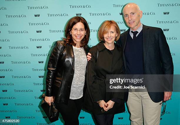 Director Nancy Meyers, Amy Bayer, and producer Kevin McCormick attend Tiffany & Co. And Women In Film Celebrate Sue Kroll on June 3, 2015 in Beverly...