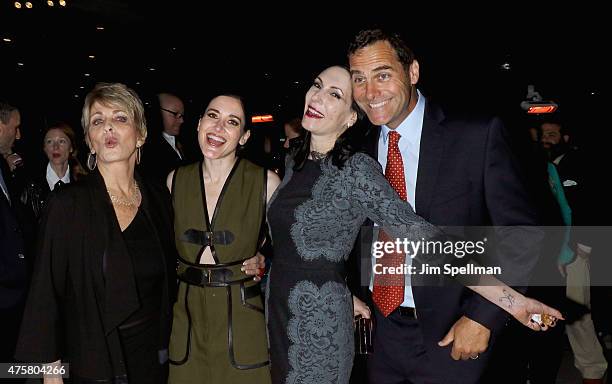Actors Joanna Cassidy, KK Glick, Jill Kargman and Andy Buckley attend the Bravo Presents a special screening of "Odd Mom Out" after party at Casa...
