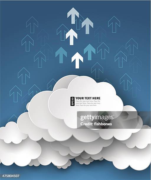 cloud computing - data explosion stock illustrations