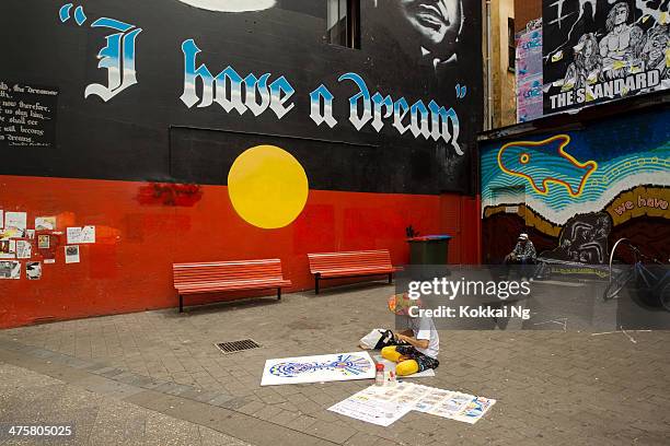 newtown - martin luther king mural - i have a dream stock pictures, royalty-free photos & images