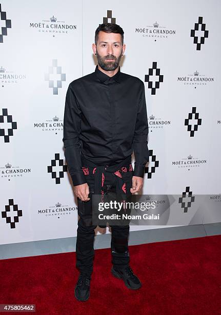Fashion designer Marcelo Burlon attends the Moet Nectar Imperial Rose x Marcelo Burlon Launch Event at Cipriani Downtown on June 3, 2015 in New York...