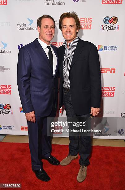 Dr. David Colbert and actor Kyle MacLachlan attend the Up2Us Sports celebration of 5 Years of change through sports on June 3, 2015 at the IAC...