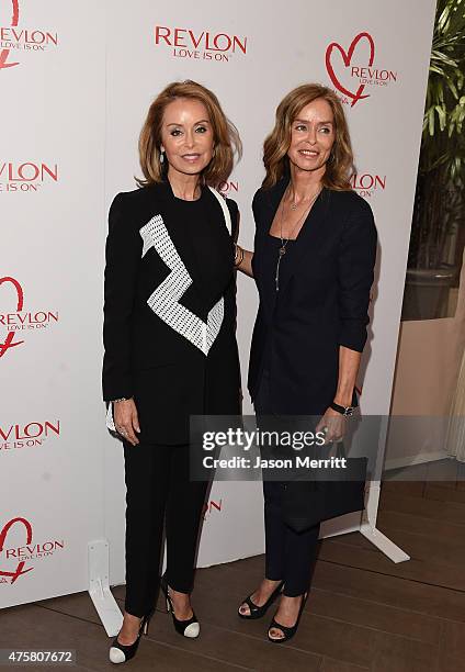 Marjorie Bach and Barbara Bach attend the Halle Berry lunch celebration for Women Cancer Research at Four Seasons Hotel Los Angeles at Beverly Hills...