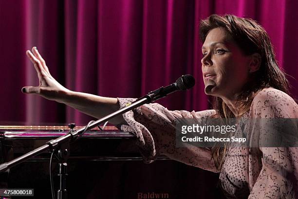 Singer-songwriter Beth Hart performs onstage at The Drop: Beth Hart at The GRAMMY Museum on June 3, 2015 in Los Angeles, California.