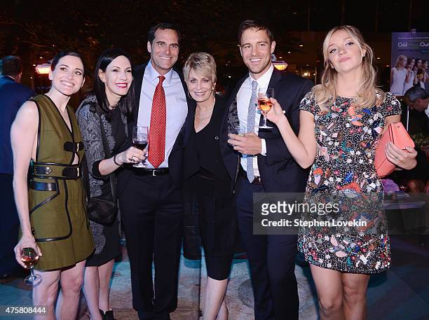 Glick, Jill Kargman, Andy Buckley, Joanna Cassidy, Sean Kleier, and Abby Elliott attend the after party for Bravo's screening of "Odd Mom Out" at...