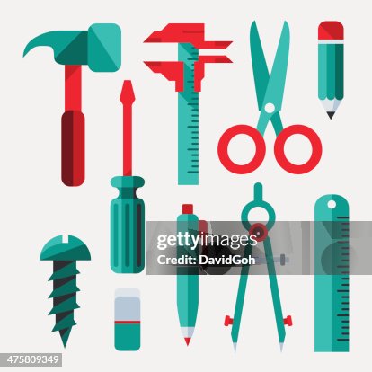 Flat Design Elements - Tools Flat Design Elements - Tools