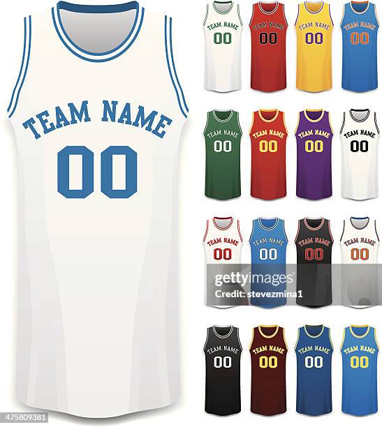 basketball jerseys - shirt vector stock illustrations