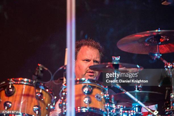 Drummer Ed Toth of The Doobie Brothers performs on stage at Humphrey's Concerts By The Bay on June 3, 2015 in San Diego, California.