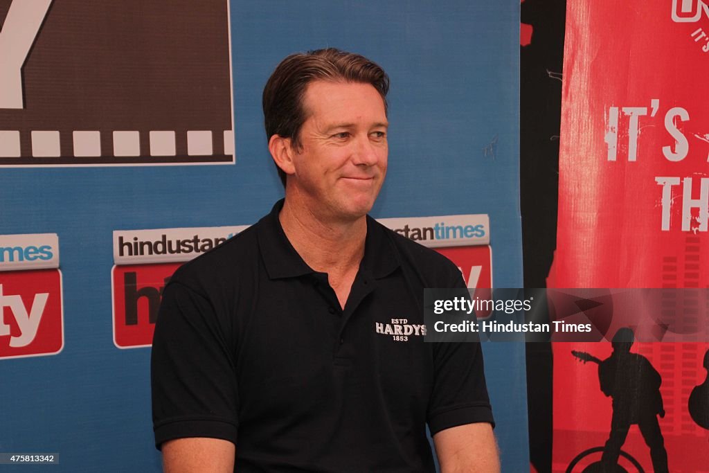 Former Australian International Cricketer Glenn McGrath Visits Hindustan Times Office