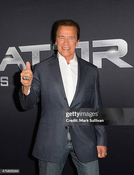 Arnold Schwarzenegger attends the Australia Screening of 'Terminator Genisys' at the Event Cinemas on June 4, 2015 in Sydney, Australia.