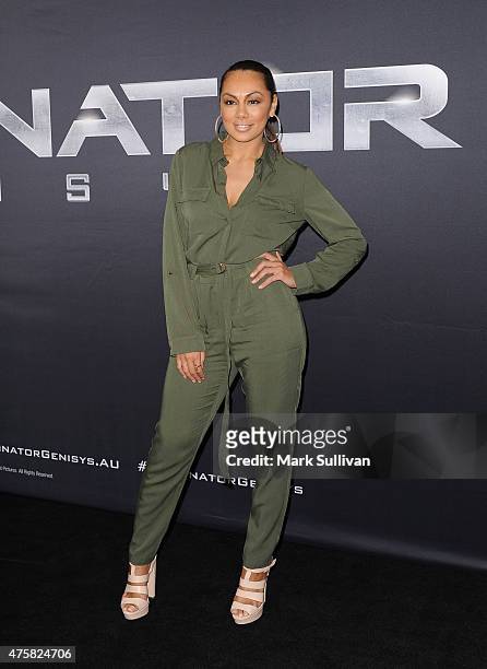 Prinnie Stevens attends the Australia Screening of 'Terminator Genisys' at the Event Cinemas on June 4, 2015 in Sydney, Australia.