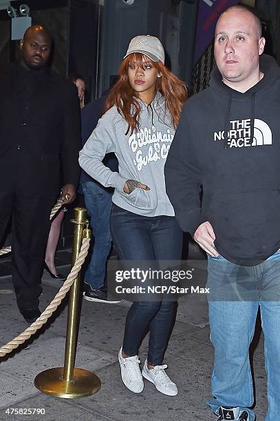 Singer Rihanna is seen on June 3, 2015 in New York City.