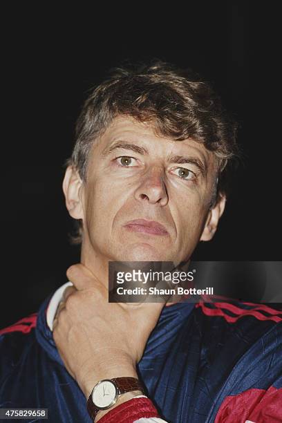 Monaco coach Arsene Wenger looks on during a game circa 1992.