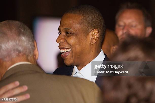 Jay Z attends the Canoche Benefit for the RC22 Foundation hosted by Robinson Cano at the Paramount Theatre on June 3, 2015 in Seattle, Washington.