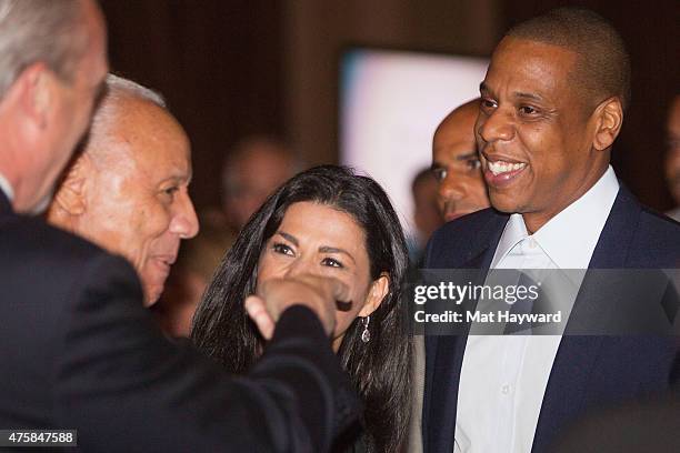 Jay Z attends the Canoche Benefit for the RC22 Foundation hosted by Robinson Cano at the Paramount Theatre on June 3, 2015 in Seattle, Washington.