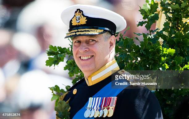 Prince Andrew, Duke Of York attends the Founder's Day Parade at Royal Hospital Chelsea on June 4, 2015 in London, England. At Royal Hospital Chelsea...
