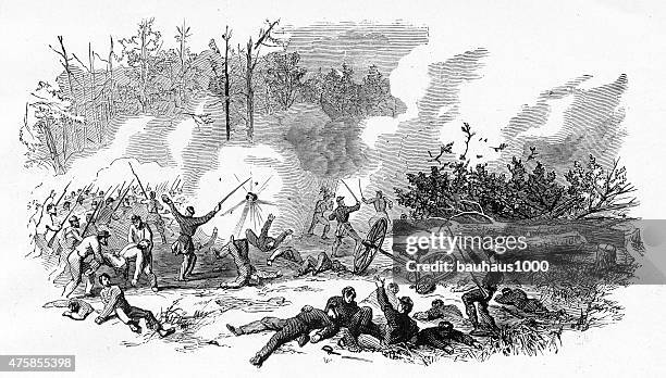 the battle of new berne, n.c. civil war engraving - new bern north carolina stock illustrations