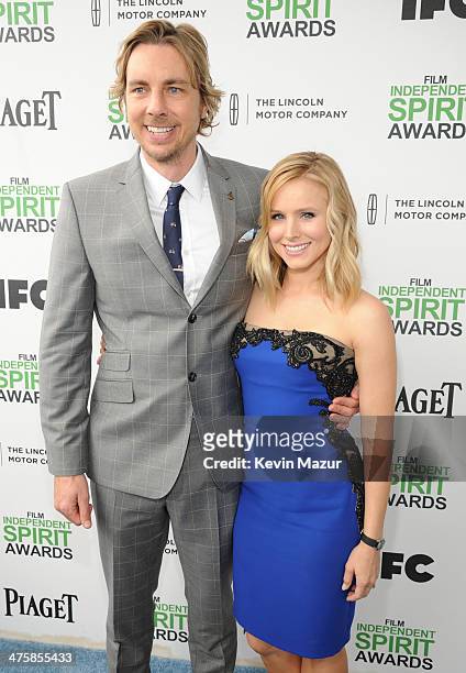 Dax Shepard and Kristen Bell attend the 2014 Film Independent Spirit Awards at Santa Monica Beach on March 1, 2014 in Santa Monica, California.