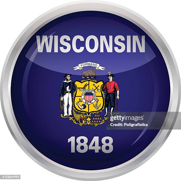 flag of wisconsin - wisconsin state flag stock illustrations