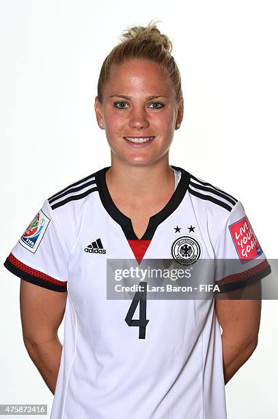 Leonie Maier of Germany poses during the FIFA Women's World Cup 2015 portrait session at Fairmont Chateau Laurier on June 3, 2015 in Ottawa, Canada.